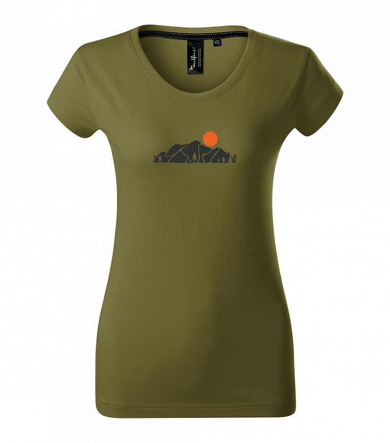 Dámské tričko myslivecké s přírodou PXT CREATIVE 154 avocado green